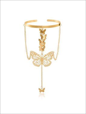 Adjustable Butterfly Cuff Bracelet Boho Arm Cuff Jewelry Gift for Women